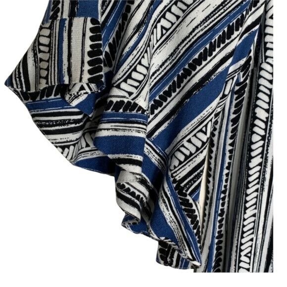 Ella Moss Women’s Small Blue White Striped Shift Dress Short Sleeve Casual - Picture 5 of 11